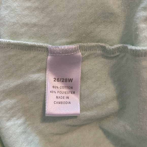 Mint Green V-Neck PJ Top with Lace Detail - Picture 6 of 6